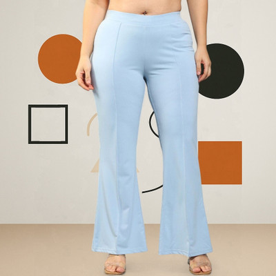 nitafashion Loose Fit Women Light Blue Trousers