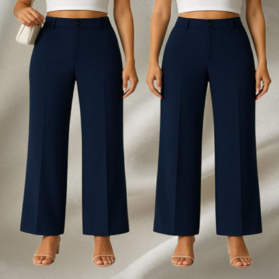 KARIMA INETERNATIONAL Regular Fit Women Dark Blue, Dark Blue Trousers