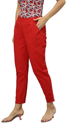 Kicha Trend Regular Fit Women Red Trousers