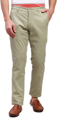 PARX Tapered Men Green Trousers