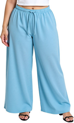 MANUFASHIONS Regular Fit Women Light Blue Trousers