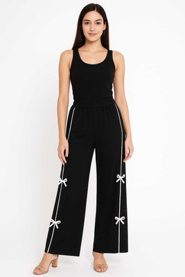 Pragya Traders Regular Fit Women Black Trousers