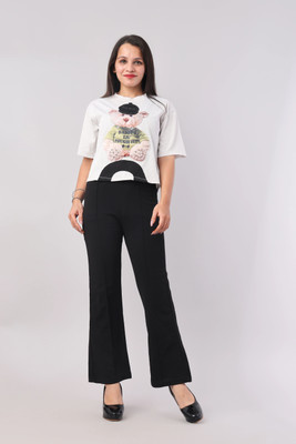Jenica Regular Fit Women Black Trousers