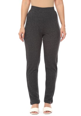 BIBA Slim Fit Women Black Trousers