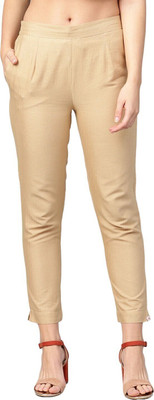SUPRYIA Regular Fit Women Gold Trousers