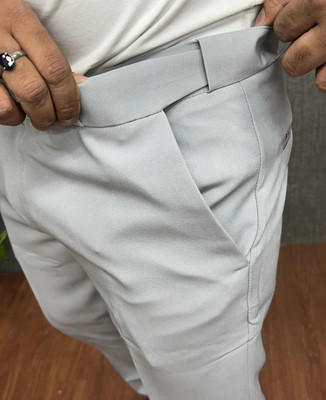 Blends Trendz Slim Fit Men Grey Trousers