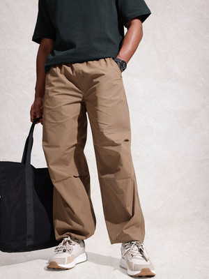 WROGN Loose Fit Men Brown Trousers