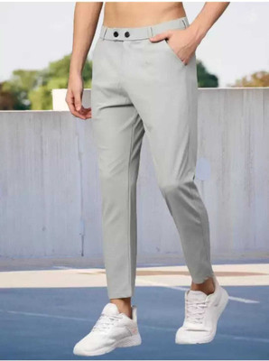 We Perfect Slim Fit Men Grey Trousers