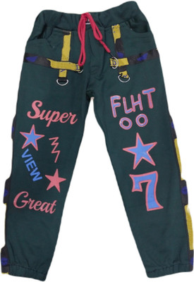 StylerOn Regular Fit Boys Dark Green Trousers