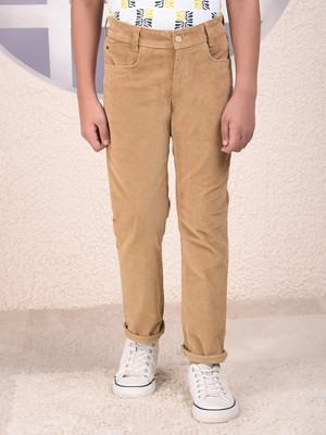 CRIMSOUNE CLUB Slim Fit Boys Khaki Trousers