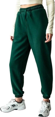 CLOTHINK India Regular Fit Women Green Trousers