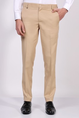 Maleno Slim Fit Men Khaki Trousers