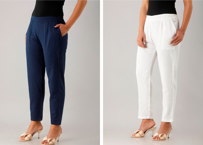 Alexa Eva Regular Fit Women White, Blue Trousers