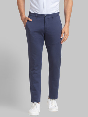 PARX Tapered Men Blue Trousers