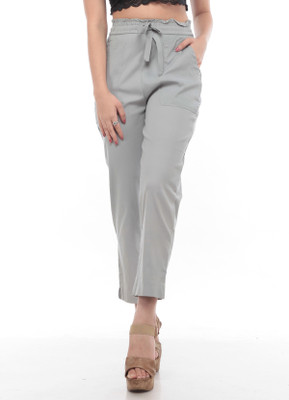 TRUELADY Regular Fit Women Grey Trousers