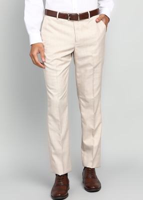 PARK AVENUE Regular Fit Men Beige Trousers