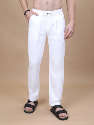 Hence Regular Fit Men White Trousers