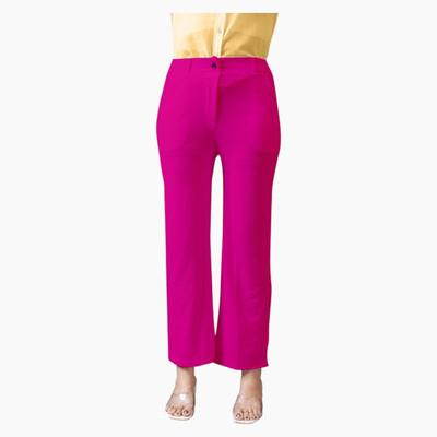 INDIANRANG Regular Fit Women Pink Trousers