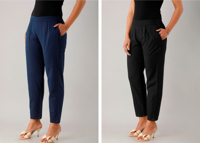 Alexa Eva Regular Fit Women Black, Blue Trousers