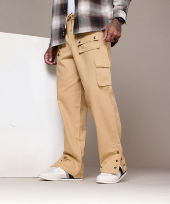 Roadster Loose Fit Men Beige Trousers