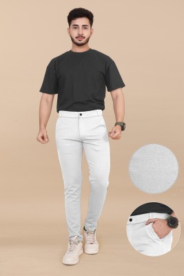 Jyoti Fashion Regular Fit Men White Trousers