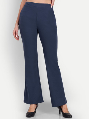 NEXT ONE Flared Women Blue Trousers