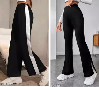GREEN-SHADE Regular Fit Women Black Trousers