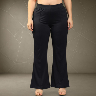 Anitafashion Loose Fit Women Black Trousers