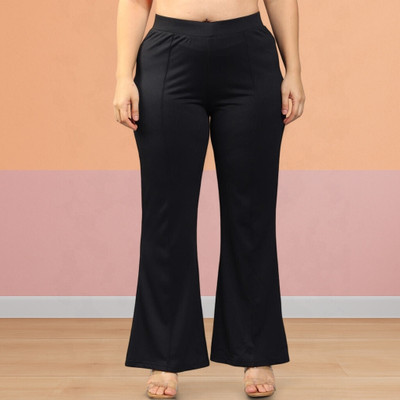 Anitafashion Comfort Fit, Regular Fit Women Black Trousers