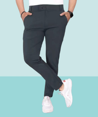 COMBRAIDED Regular Fit Men Grey Trousers