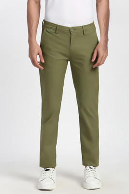PETER ENGLAND Regular Fit Men Green Trousers