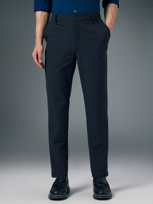 TECHNOSPORT Straight Fit Men Dark Blue Trousers