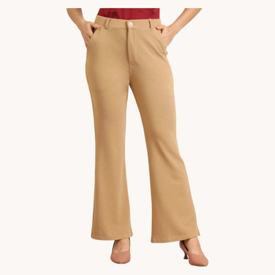 INDIANRANG Regular Fit Women Beige Trousers
