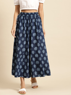 TAG-7 Flared Women Dark Blue Trousers