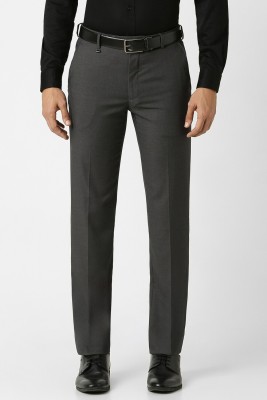 VAN HEUSEN Slim Fit Men Grey Trousers