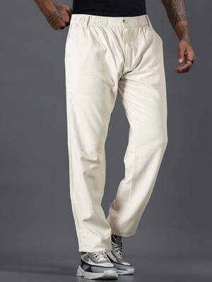 JUST BLACK Relaxed Men White Trousers