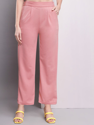 Q-Rious Flared Women Pink Trousers