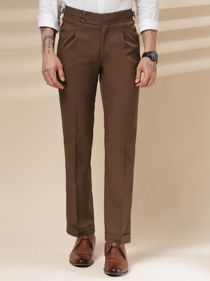 italianvega Regular Fit Men Brown Trousers