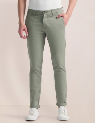 U.S. POLO ASSN. Regular Fit Men Green Trousers