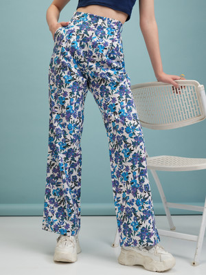 Tokyo Talkies Regular Fit Women Blue Trousers