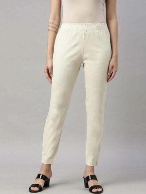 High Glitz Regular Fit Women Beige Trousers
