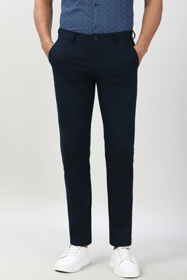 PETER ENGLAND Slim Fit Men Dark Blue Trousers
