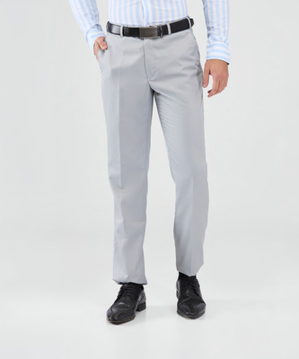 PARK AVENUE Regular Fit Men Grey Trousers