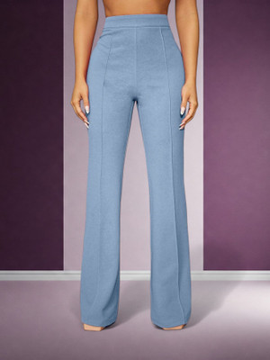 HouseOfCommon Loose Fit Women Blue Trousers