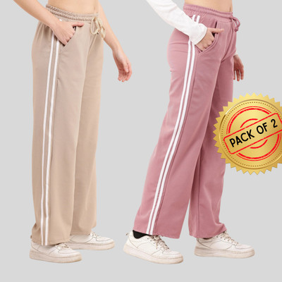 STYLERAGS Comfort Fit Women Cream, Pink Trousers