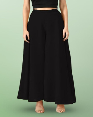 MANIJAYFAB Regular Fit Women Black Trousers