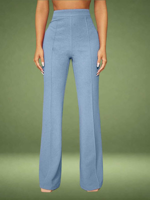 HouseOfCommon Regular Fit Women Light Blue Trousers