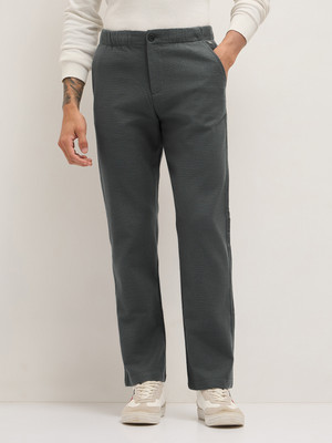 THE BEAR HOUSE Straight Fit Men Grey Trousers