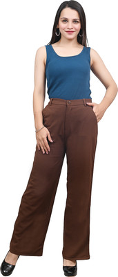 Crezelle Straight Fit Women Brown Trousers