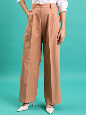 Tokyo Talkies Regular Fit Women Brown Trousers